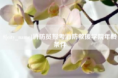 铜川消防员报考消防救援学院年龄条件