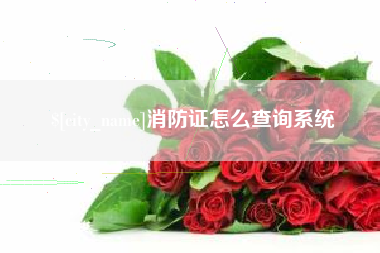 铜川消防证怎么查询系统