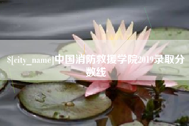 铜川中国消防救援学院2019录取分数线