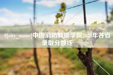 铜川中国消防救援学院2020年各省录取分数线