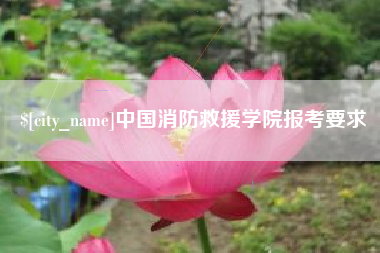 铜川中国消防救援学院报考要求