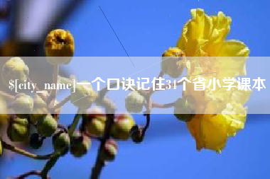 铜川一个口诀记住34个省小学课本