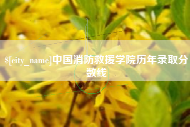 铜川中国消防救援学院历年录取分数线