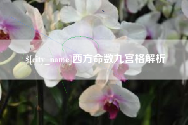 铜川西方命数九宫格解析