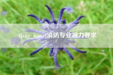 铜川消防专业视力要求