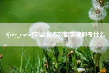 铜川中国消防救援学院都考什么