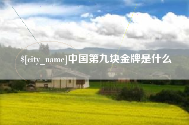 铜川中国第九块金牌是什么