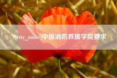 铜川中国消防救援学院要求