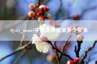 铜川中国金牌能拿多少奖金