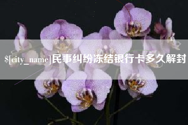 铜川民事纠纷冻结银行卡多久解封