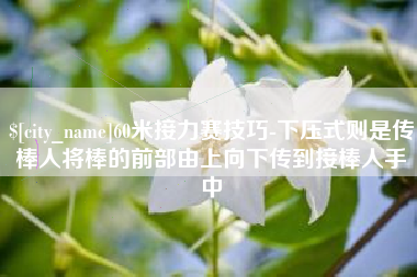 铜川60米接力赛技巧-下压式则是传棒人将棒的前部由上向下传到接棒人手中