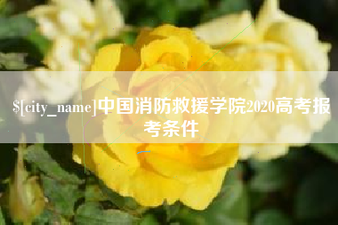 铜川中国消防救援学院2020高考报考条件