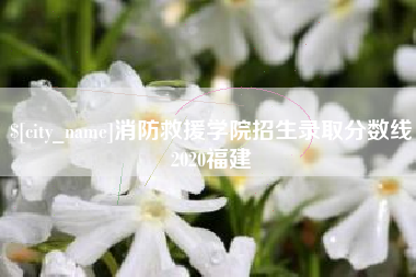 铜川消防救援学院招生录取分数线2020福建