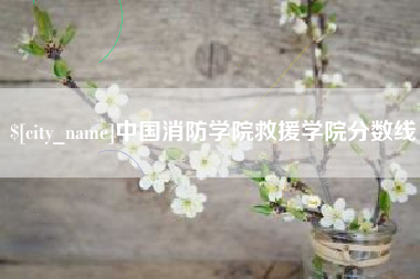 铜川中国消防学院救援学院分数线